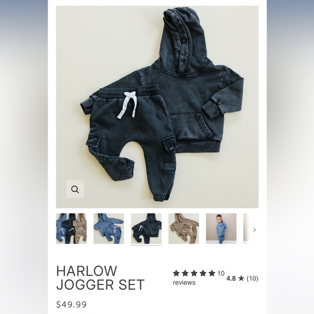 Harlow Kids Jogger Set - black NWT